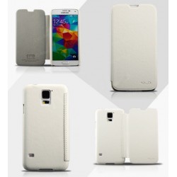 Husa protectie din piele ecologica pentru Samsung Galaxy S5 G900, alba